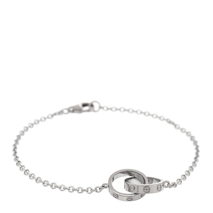 Cartier 18K White Gold Interlocking LOVE Bracelet 1 of 4