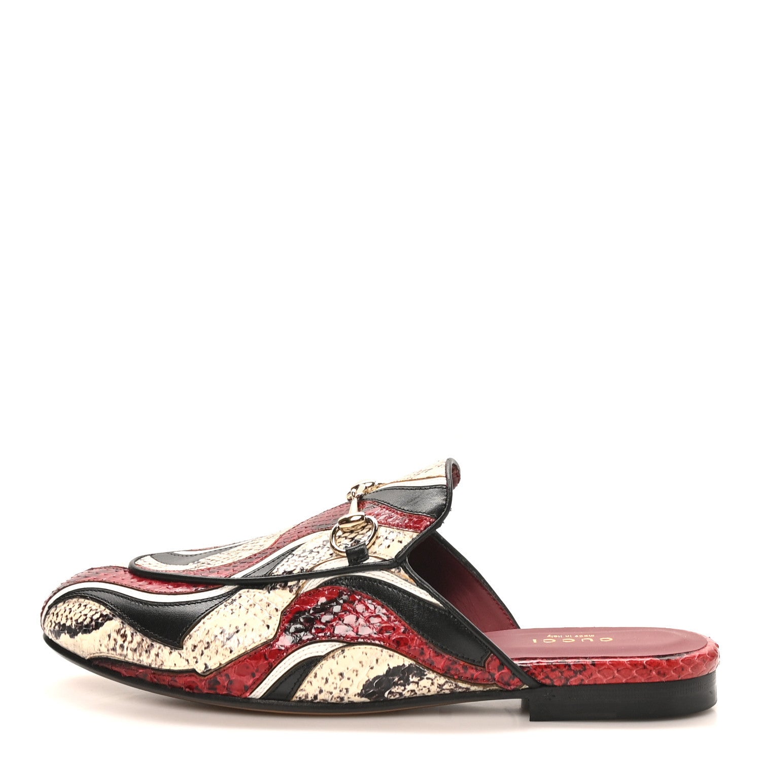 Gucci Snakeskin Womens Princetown Slippers 38.5 Multicolor 1 of 10