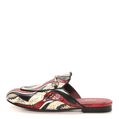 Gucci Snakeskin Womens Princetown Slippers 38.5 Multicolor 1 of 10