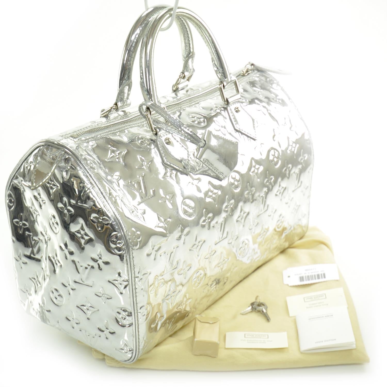 Louis Vuitton Monogram Miroir Speedy 30 Silver 3 of 8