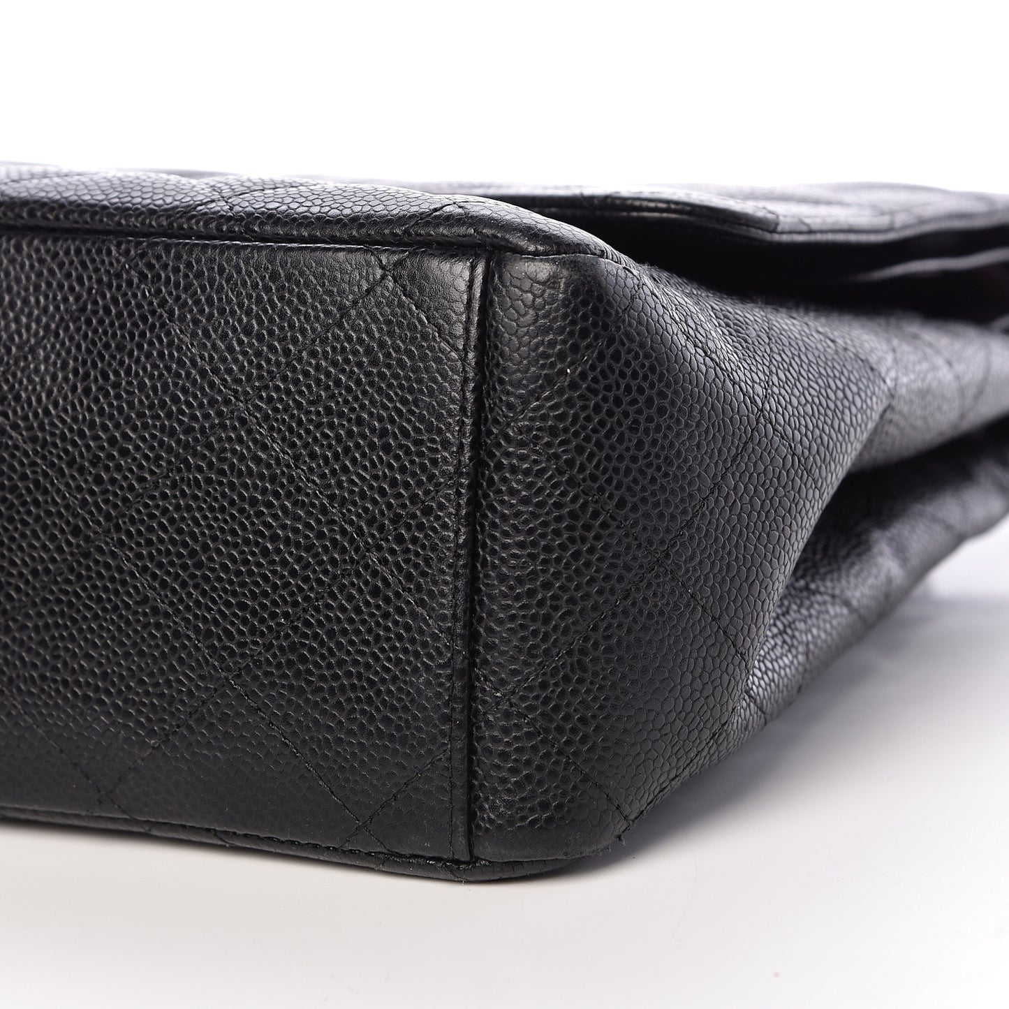 Caviar Quilted Maxi Double Flap Black