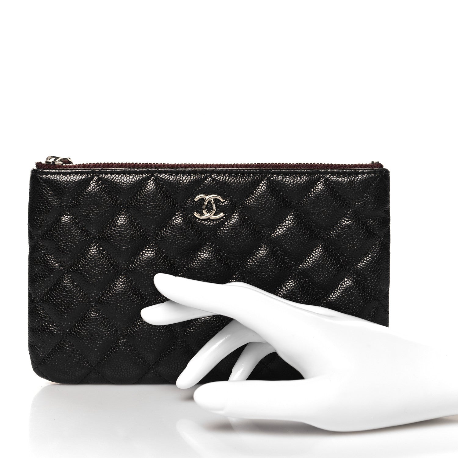 Chanel Caviar Quilted Cosmetic Case Black 2 of 8