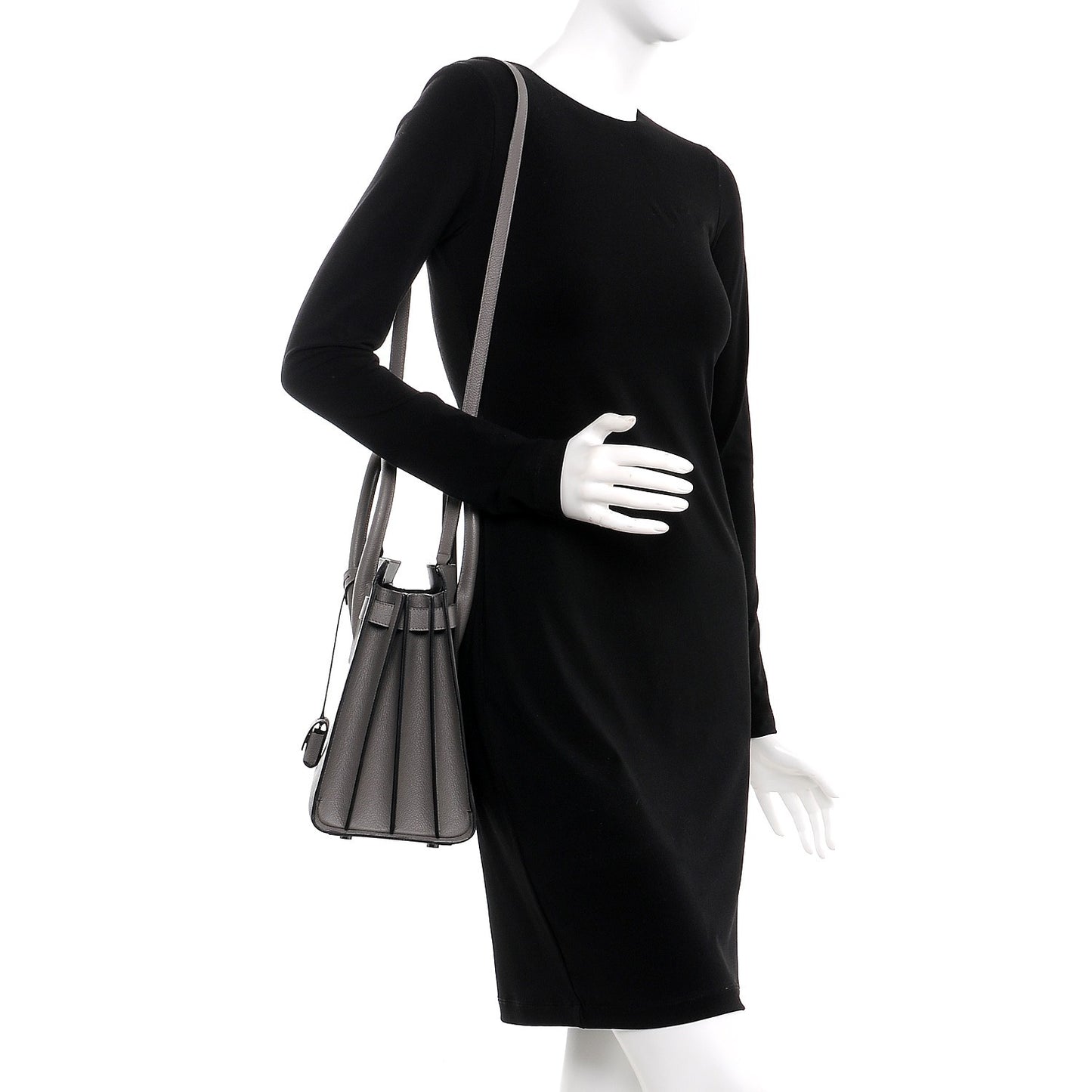 Grained Calfskin Small Sac De Jour Fog