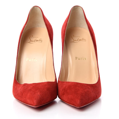 Christian Louboutin Veau Velours Pigalle Follies 100 Pumps 37.5 Rougissime 2 of 8