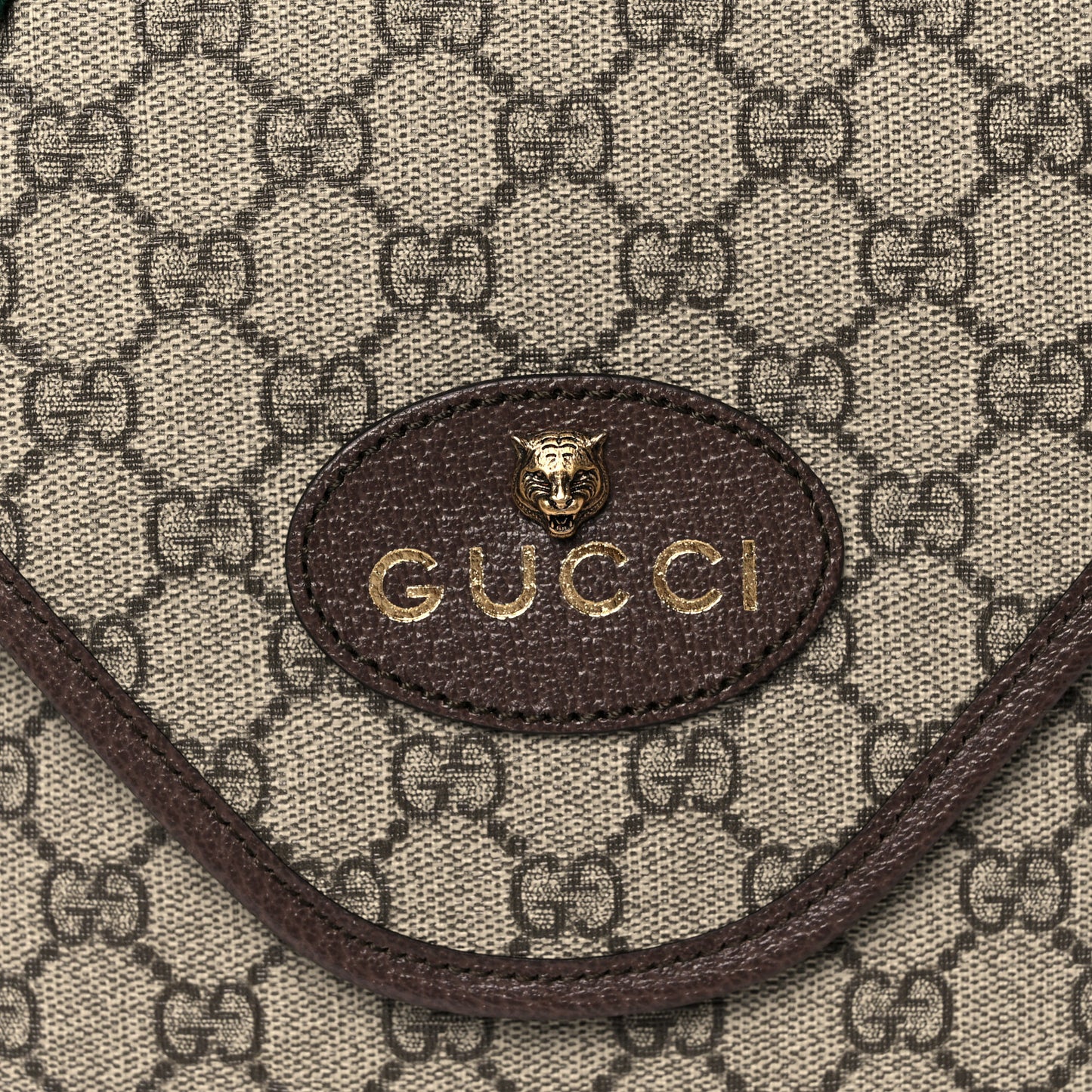 GG Supreme Monogram Web Medium Neo Vintage Flap Messenger Bag Beige New Acero