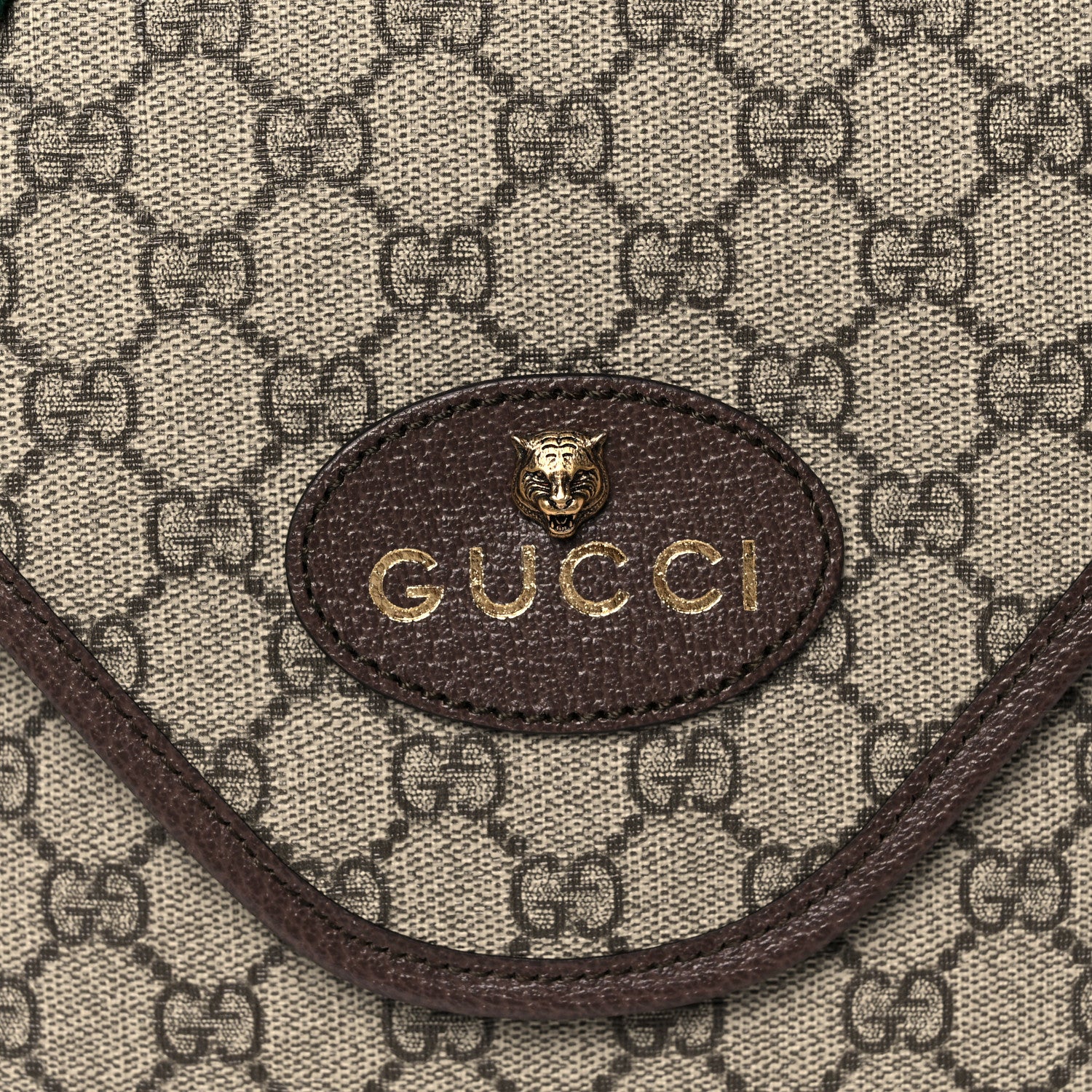 Gucci GG Supreme Monogram Web Medium Neo Vintage Flap Messenger Bag Beige New Acero 9 of 12