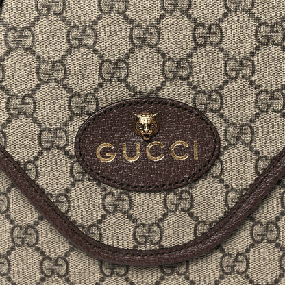 Gucci GG Supreme Monogram Web Medium Neo Vintage Flap Messenger Bag Beige New Acero 9 of 12
