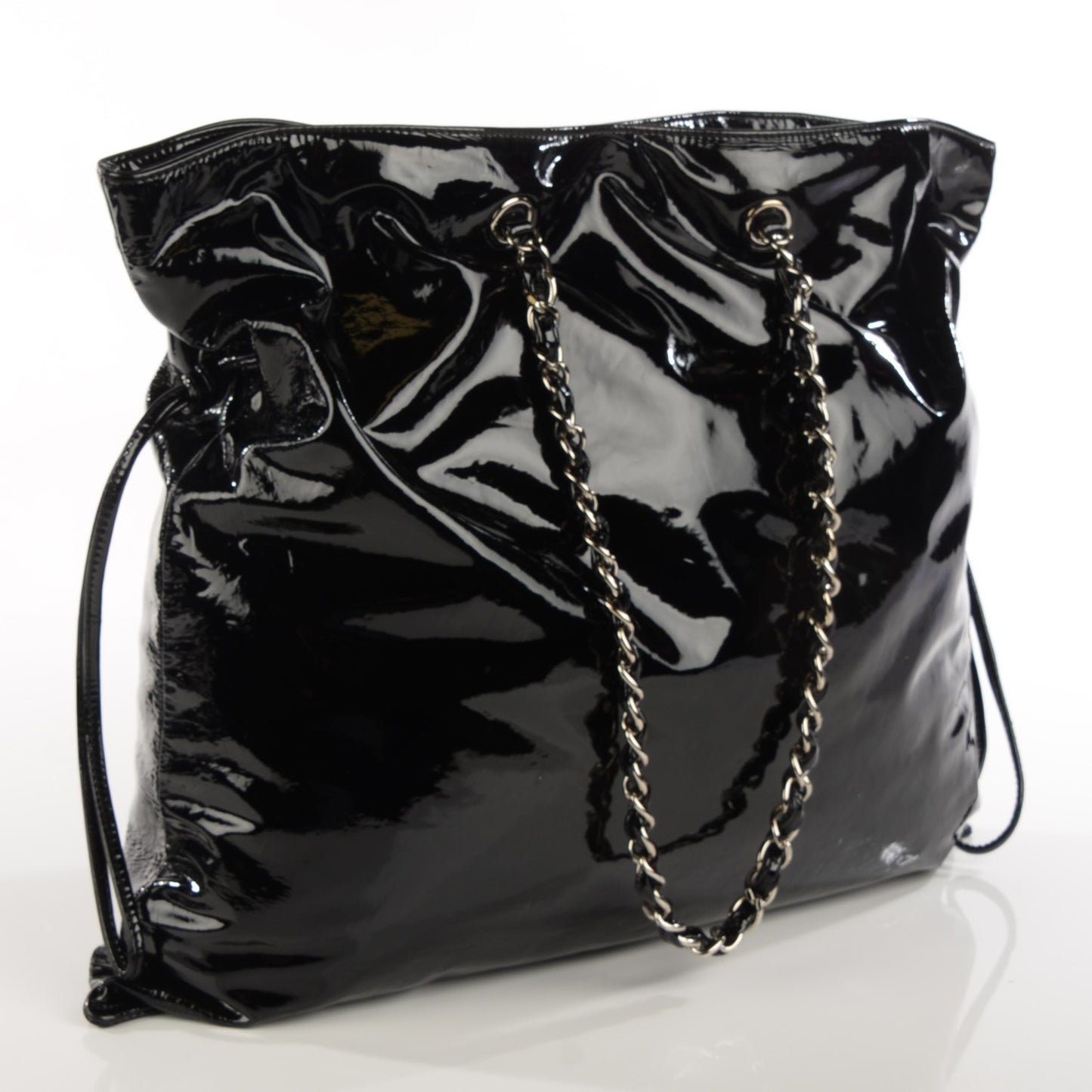 Patent Bonbons Shopper Tote Black