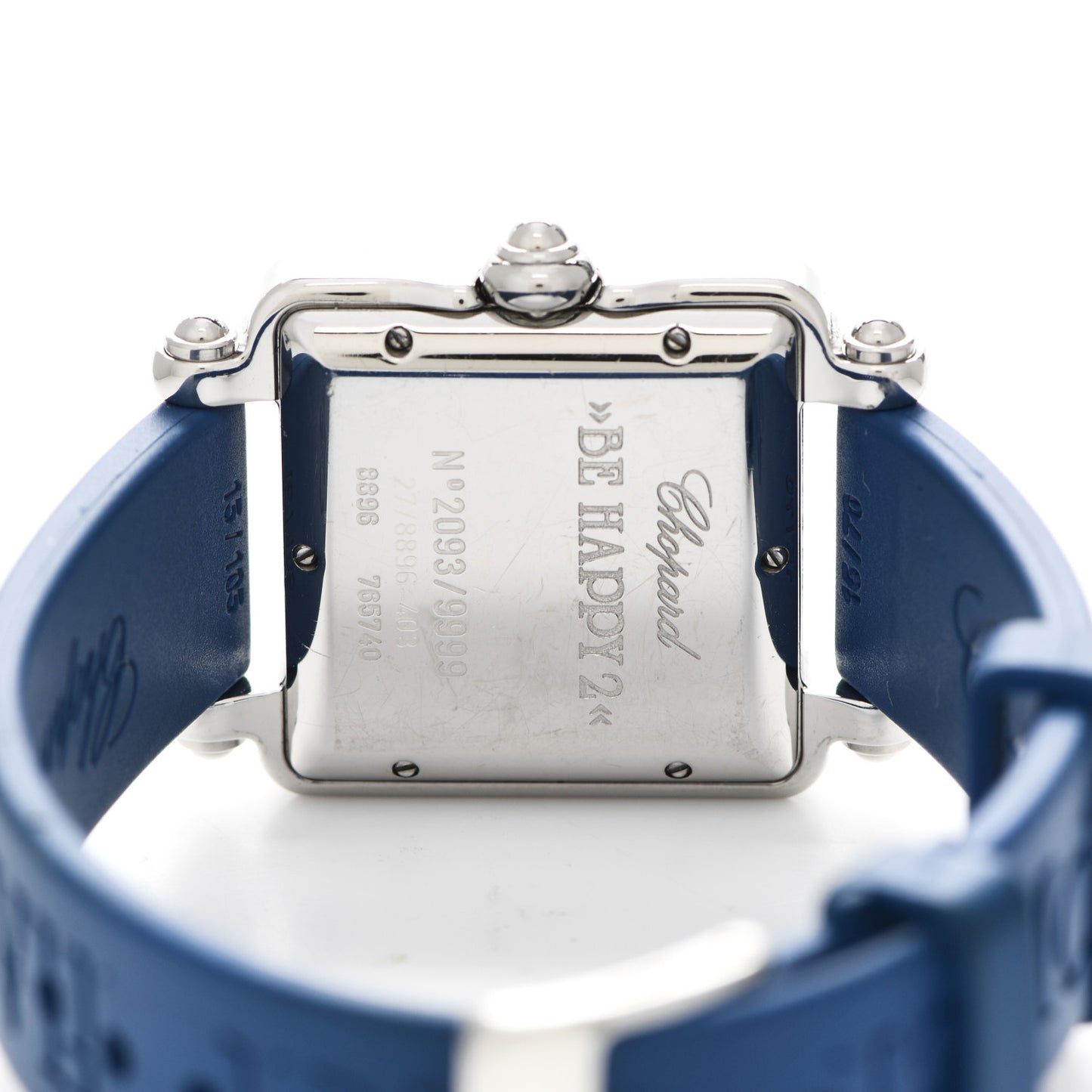 Stainless Steel Rubber 3 Diamond 27mm Be Happy 2 Quartz Watch