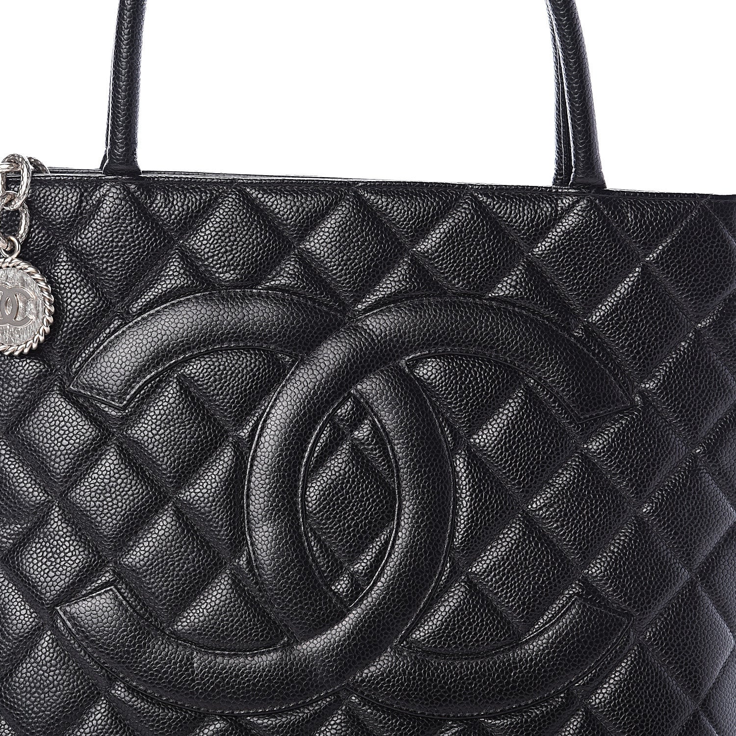 Chanel Caviar Quilted Medallion Tote Black 7 of 9