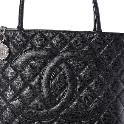 Chanel Caviar Quilted Medallion Tote Black 7 of 9