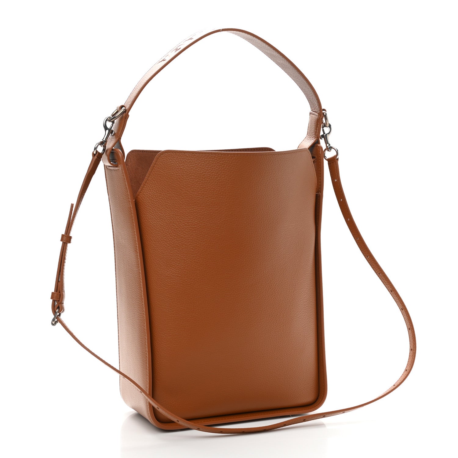 Balenciaga Calfskin Logo Embossed Small Tool 2.0 North-South Tote Camel 3 of 9