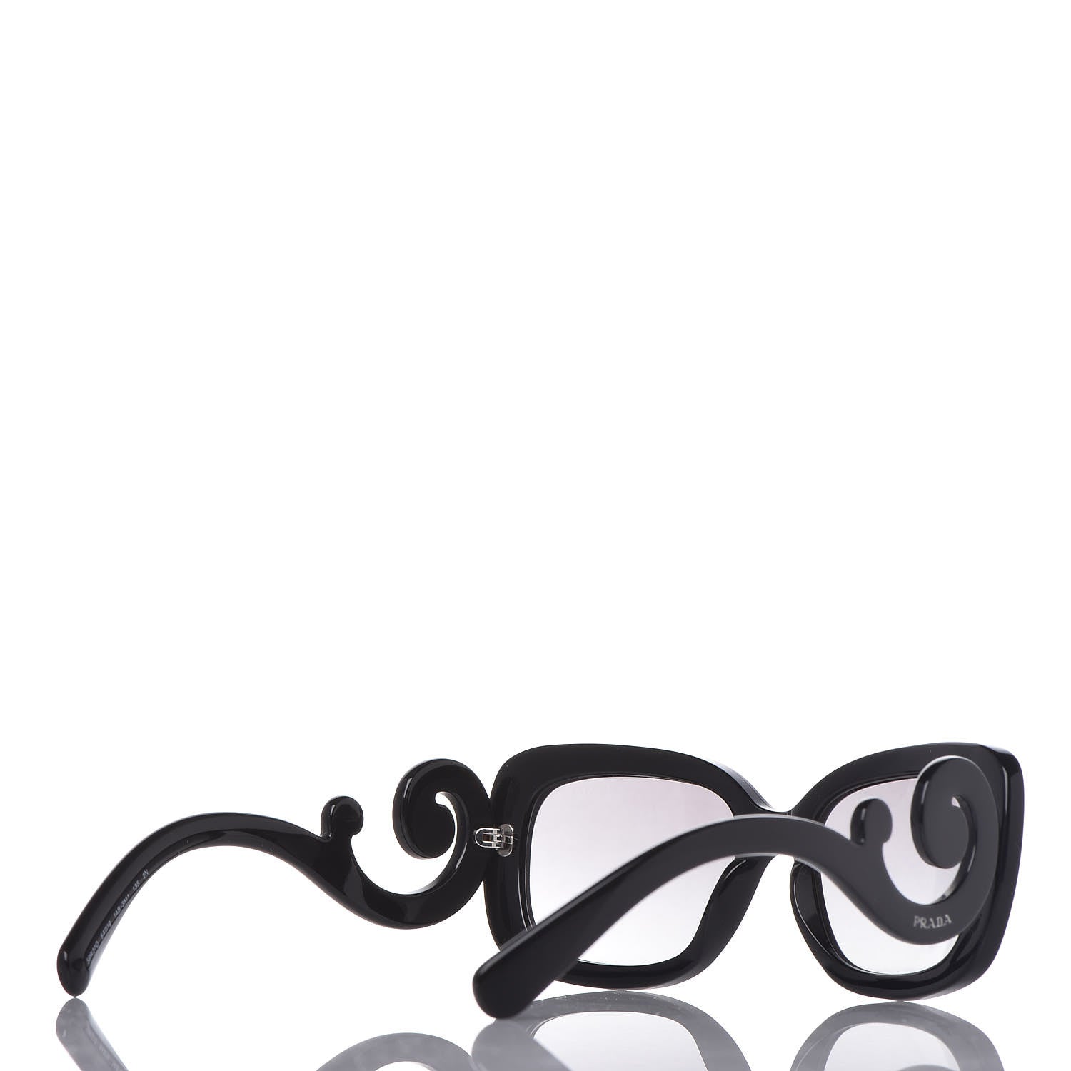 Prada Acetate Baroque Sunglasses SPR 27O Black 4 of 7