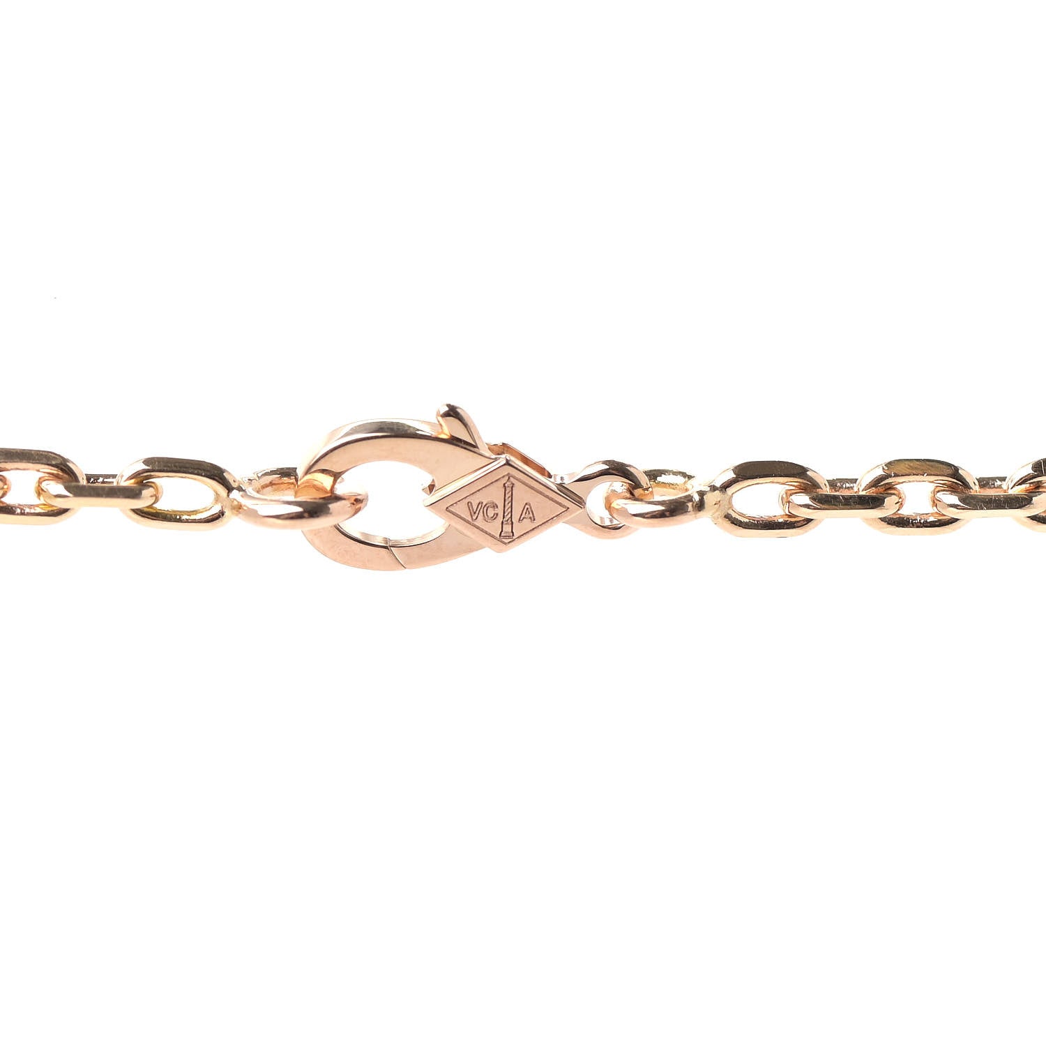 Van Cleef & Arpels 18K Rose Gold Carnelian Byzantine 11 Motif Butterfly Alhambra Necklace 4 of 8