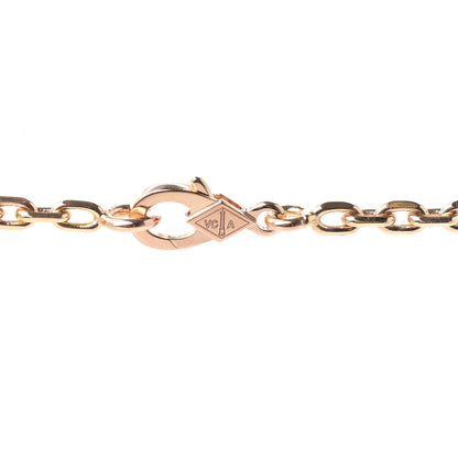 Van Cleef & Arpels 18K Rose Gold Carnelian Byzantine 11 Motif Butterfly Alhambra Necklace 4 of 8