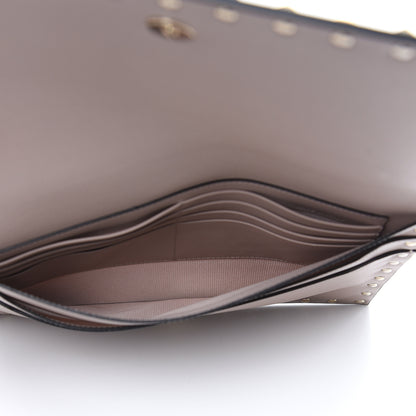 Valentino Garavani Nappa Rockstud Clutch Poudre 6 of 10