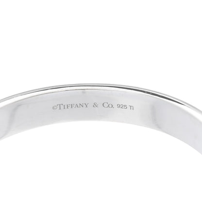 Tiffany Sterling Silver Titanium Narrow 1837 Cuff Bracelet 4 of 5