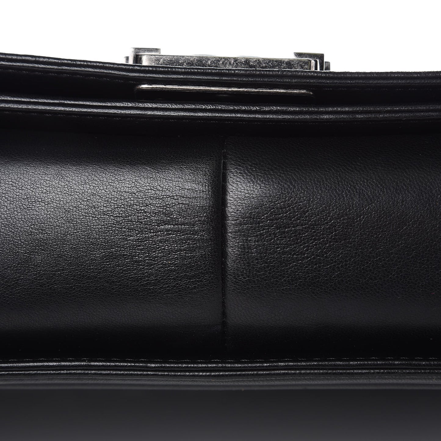 Lambskin Quilted Large Boy Flap Black