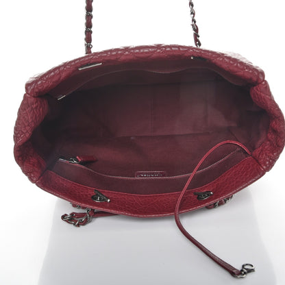 Chanel Crumpled Lambskin Quilted Large Tote Burgundy 5 of 7