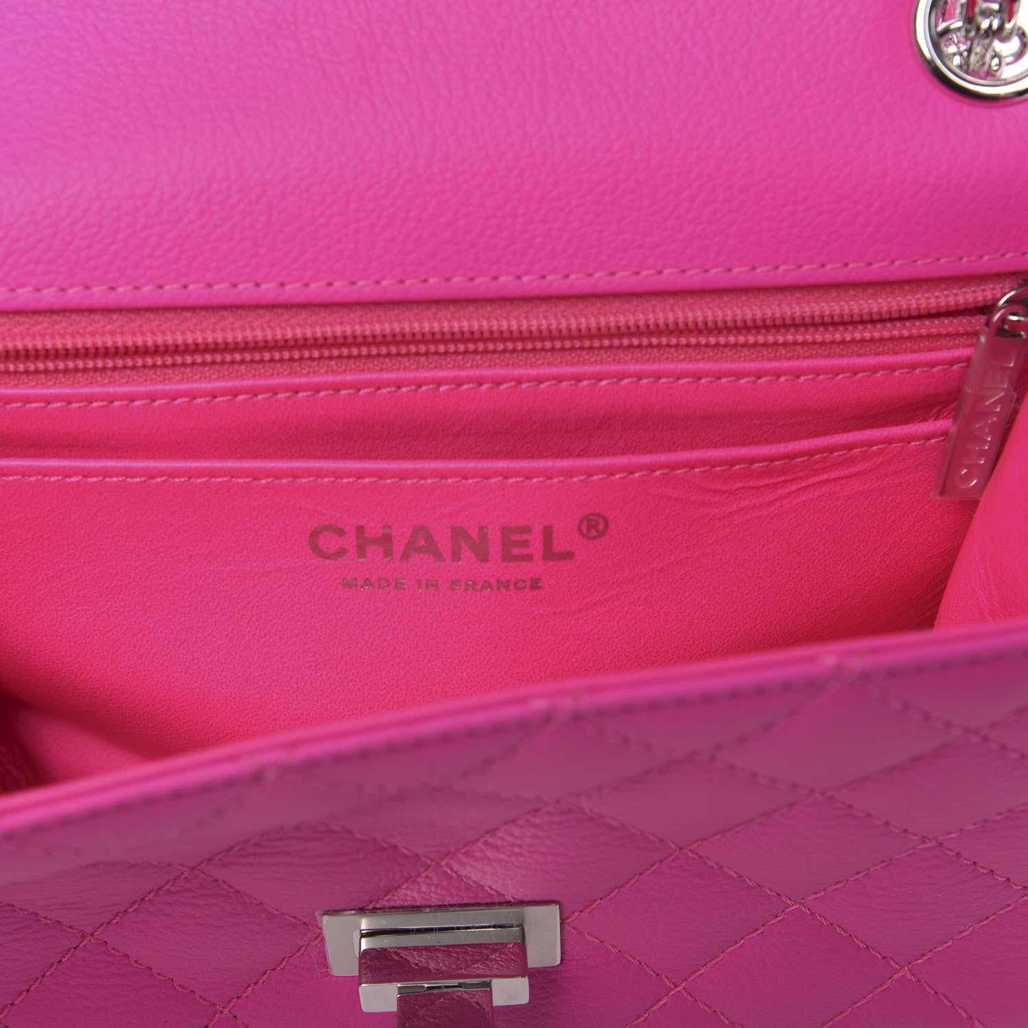 Chanel Goatskin Quilted 2.55 Reissue Mini Flap Fluorescent Pink 8 of 12