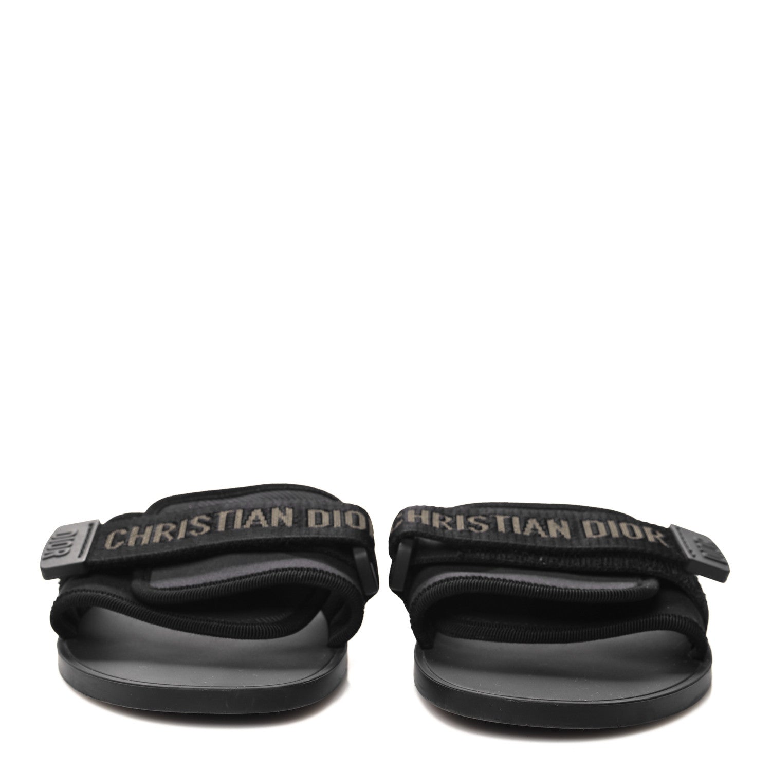 Christian Dior Technical Stretch Fabric Camouflage Dio(r)evolution Slide Sandals 39 Black Military 2 of 9