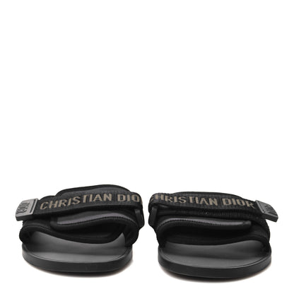 Christian Dior Technical Stretch Fabric Camouflage Dio(r)evolution Slide Sandals 39 Black Military 2 of 9