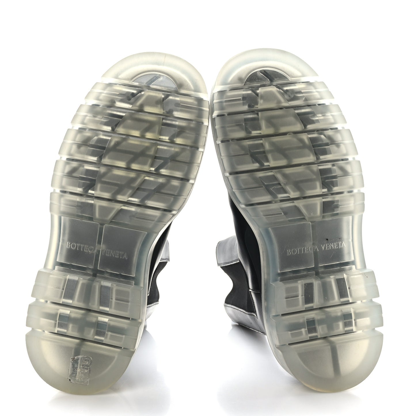 Calfskin The Tire Chelsea Boots 40 Black Transparent