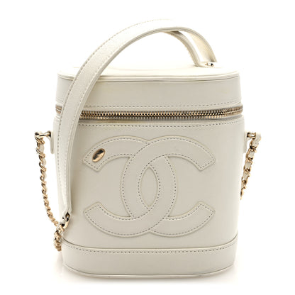 Chanel Lambskin Timeless Vanity Cosmetic Case White 1 of 10