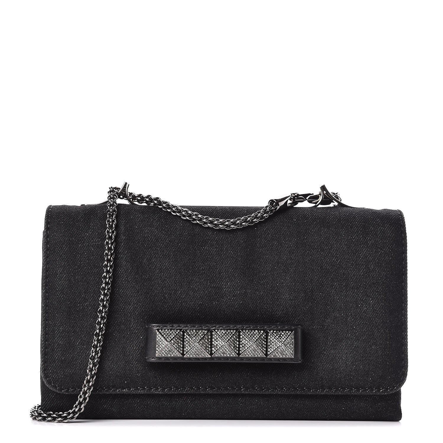 Valentino Garavani Denim Va Va Voom Shoulder Bag Black 1 of 16