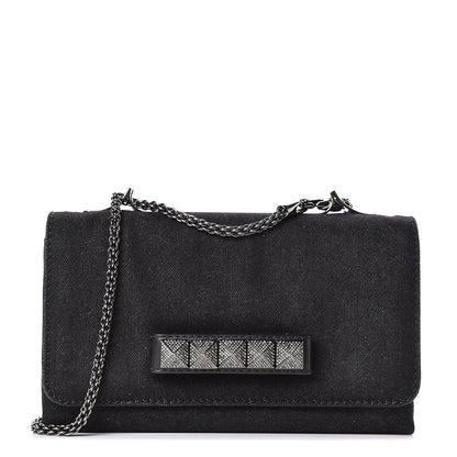 Valentino Garavani Denim Va Va Voom Shoulder Bag Black 1 of 16