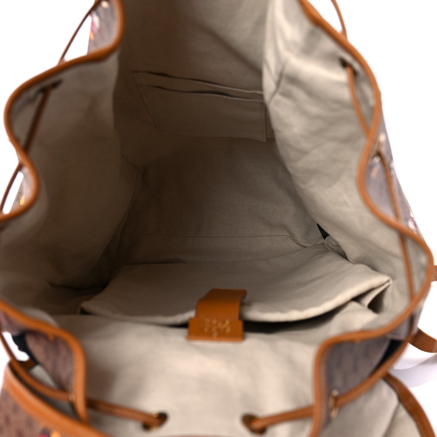 X DISNEY Mini Vintage GG Supreme Monogram Mickey Mouse Medium Backpack Beige Vintage Sun Oil