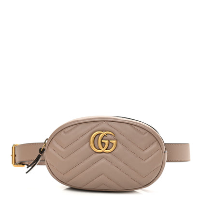 Gucci Calfskin Matelasse GG Marmont Belt Bag 85 34 Porcelain Rose 1 of 10