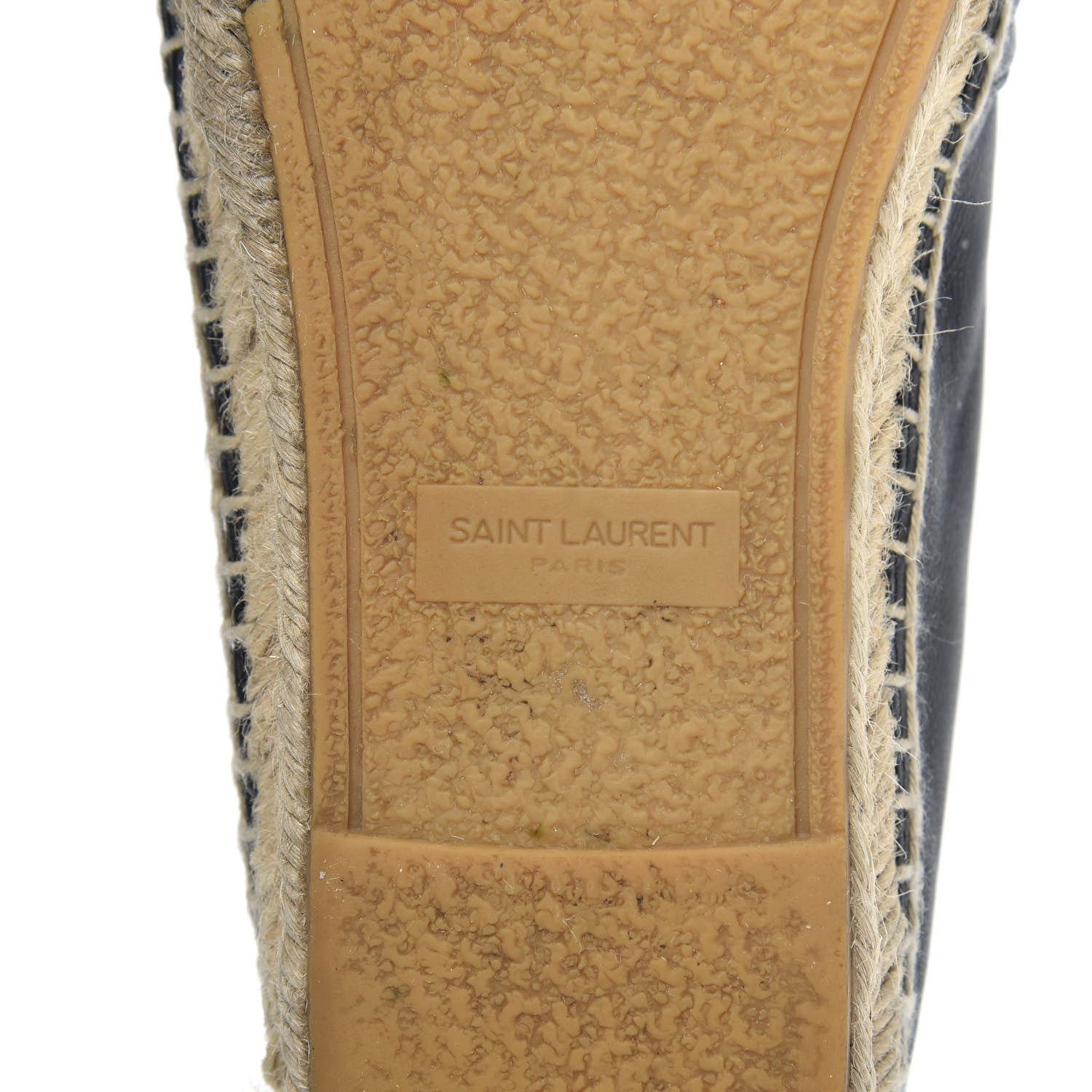 Saint Laurent Lambskin Monogram Espadrilles 38 Black 6 of 12