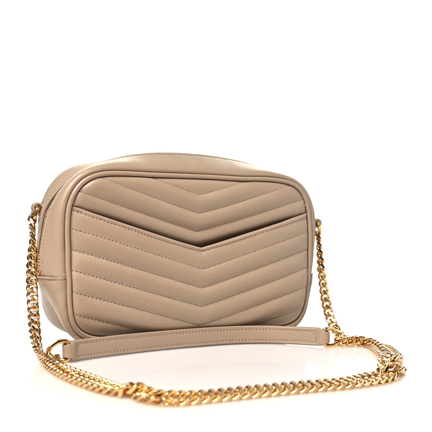Calfskin Matelasse Monogram Mini Lou Camera Bag Dark Beige
