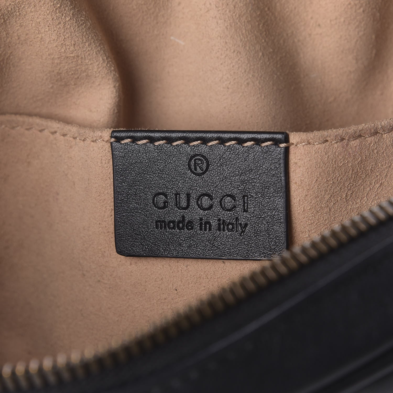 Gucci Calfskin Matelasse GG Marmont Belt Bag 75 30 Black 5 of 10
