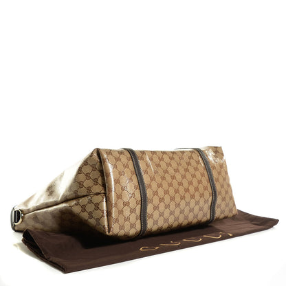 Gucci Crystal Monogram Large Joy Tote Beige Ebony Testa di Moro 4 of 7