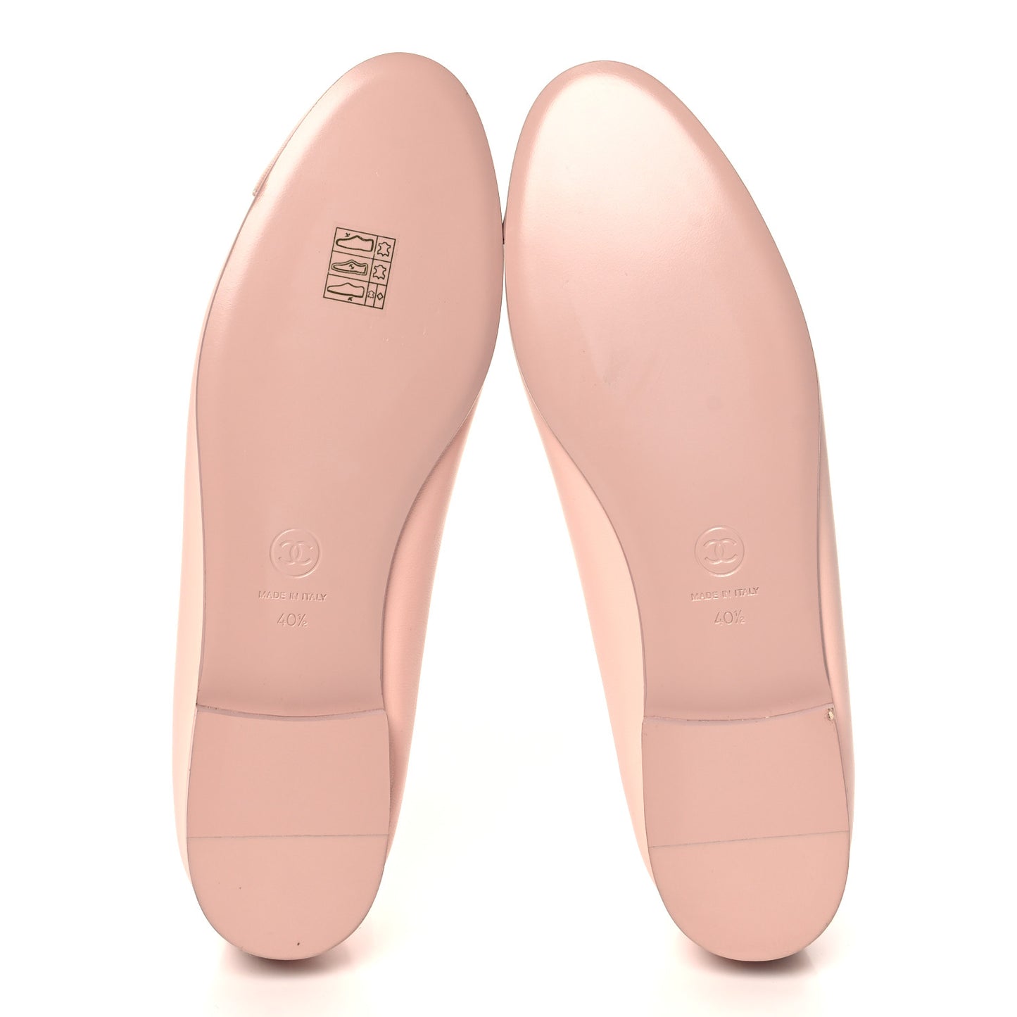 Lambskin Cap Toe CC Ballerina Flats 40.5 Light Pink CHANEL Lambskin Cap Toe CC Ballerina Flats 40.5 Light Pink Dark Pink