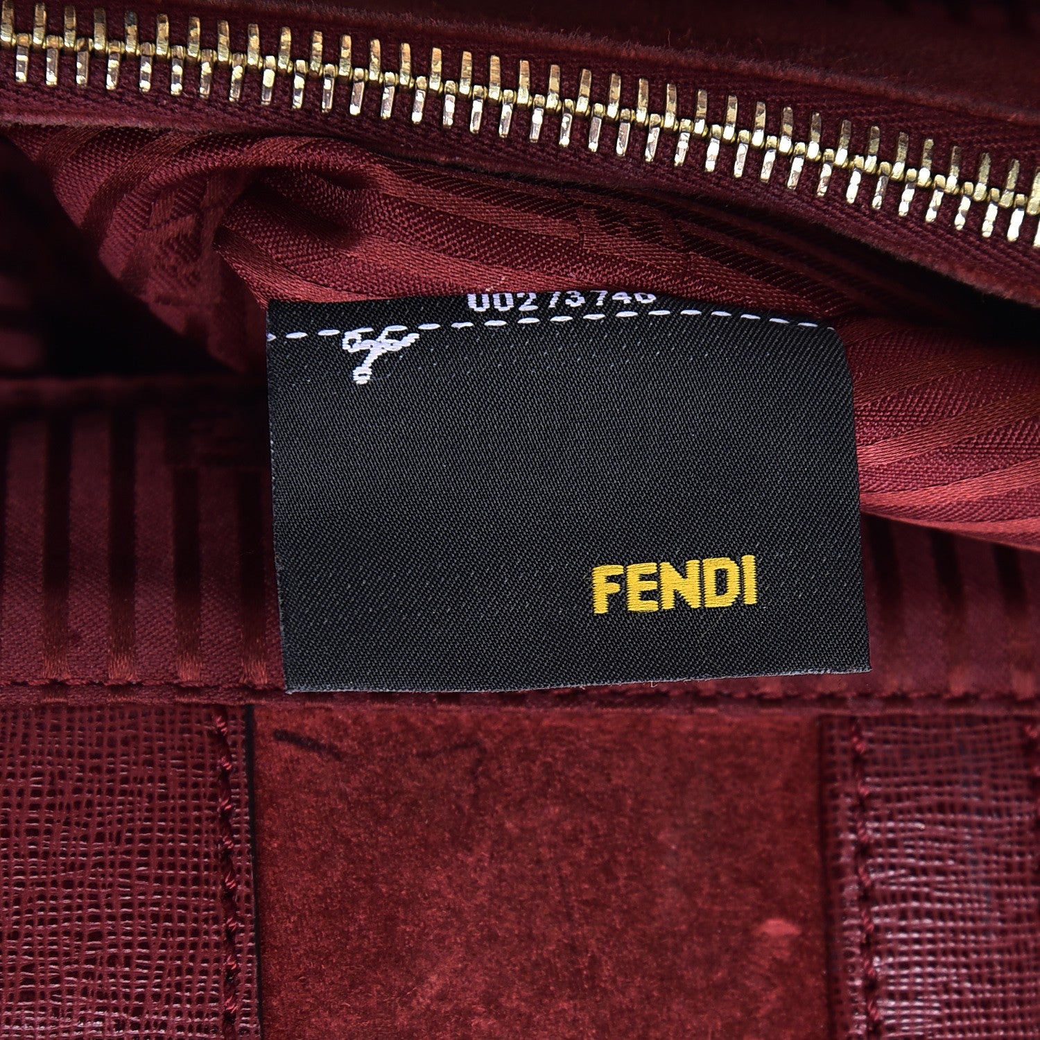 Fendi Vitello Elite Regular 2Jours Tote Rosso Scuro Ciliegia 7 of 16