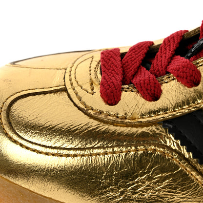 Gucci X ADIDAS Ginza Calfskin Demetra Gazelle Wedge Sneakers 39.5 King Gold Black 9 of 9