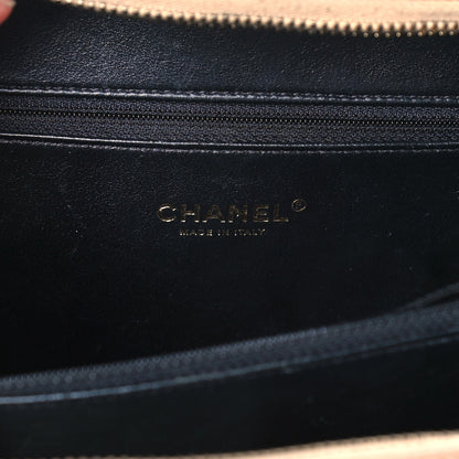 Chanel Caviar Quilted Medium CC Filigree Vanity Case Beige Black 6 of 14