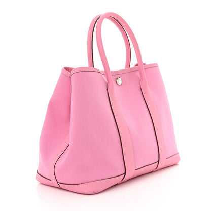 Hermes Toile Officier Vache Country Garden Party 30 TPM Pink 3 of 12
