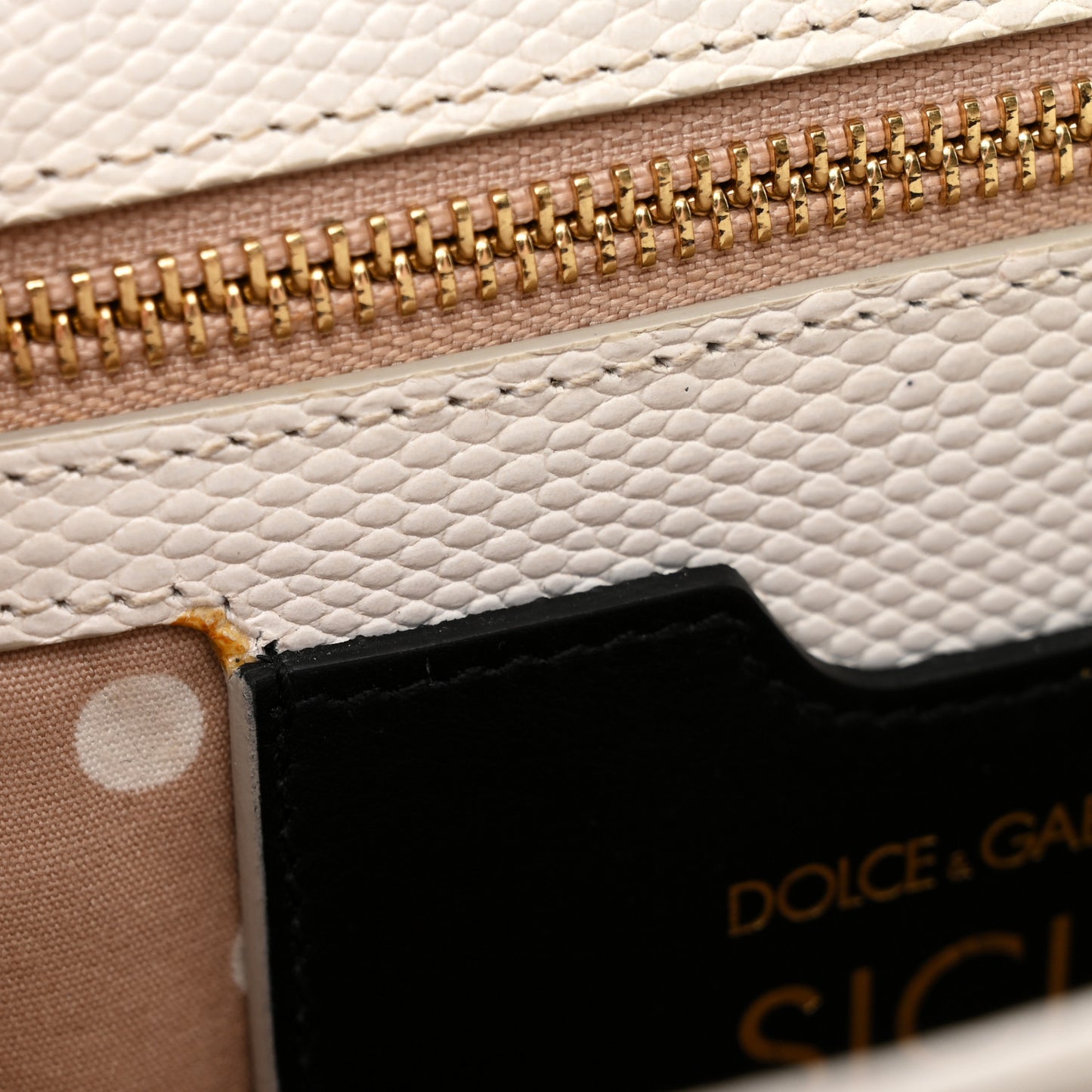 Iguana Calfskin Embossed Medium Miss Sicily Satchel White