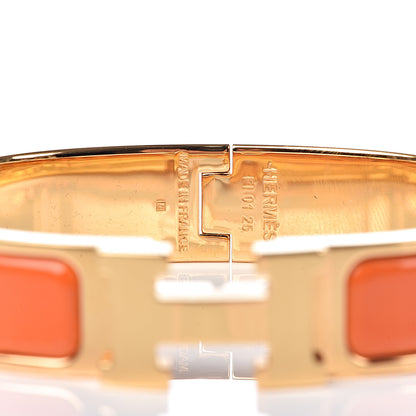 Hermes Enamel Narrow Clic Clac H Bracelet PM Orange 4 of 6