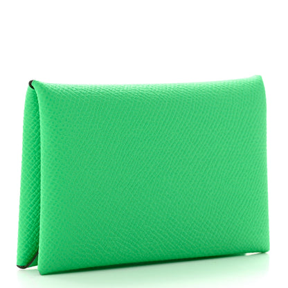 Hermes Epsom Calvi Card Case Vert Comics Vert Fizz 2 of 6