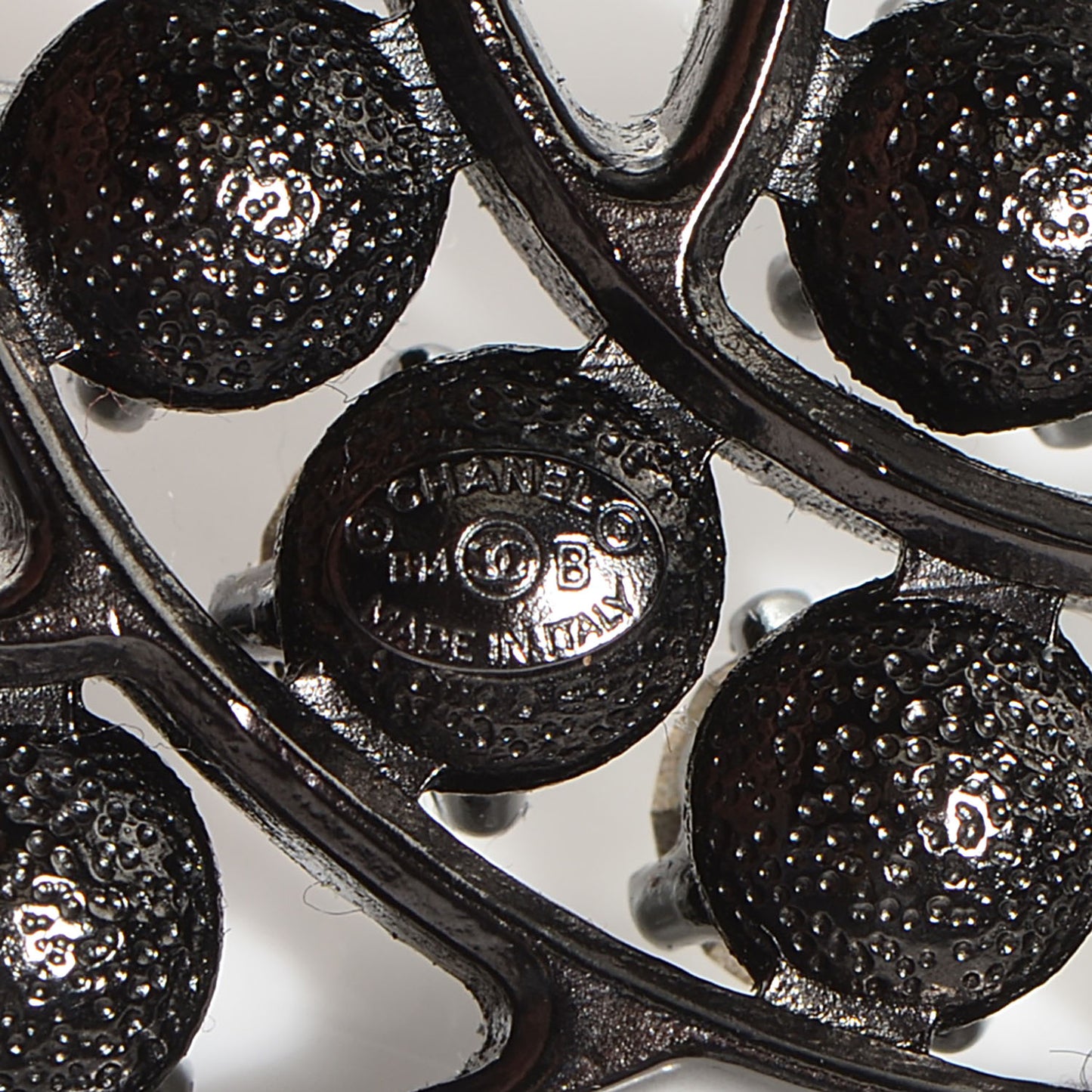 Crystal CC Brooch Black