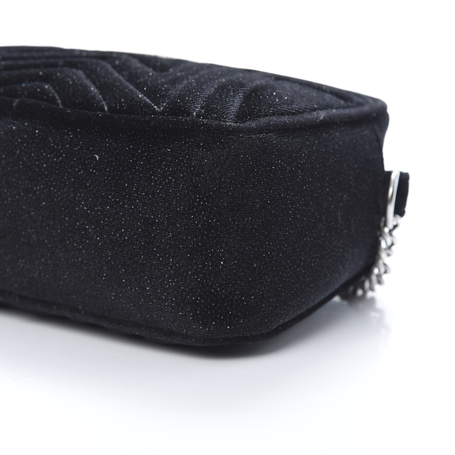 Stella McCartney Glitter Velvet Star Patch Shoulder Bag Black 9 of 9