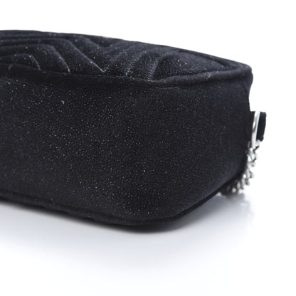 Stella McCartney Glitter Velvet Star Patch Shoulder Bag Black 9 of 9