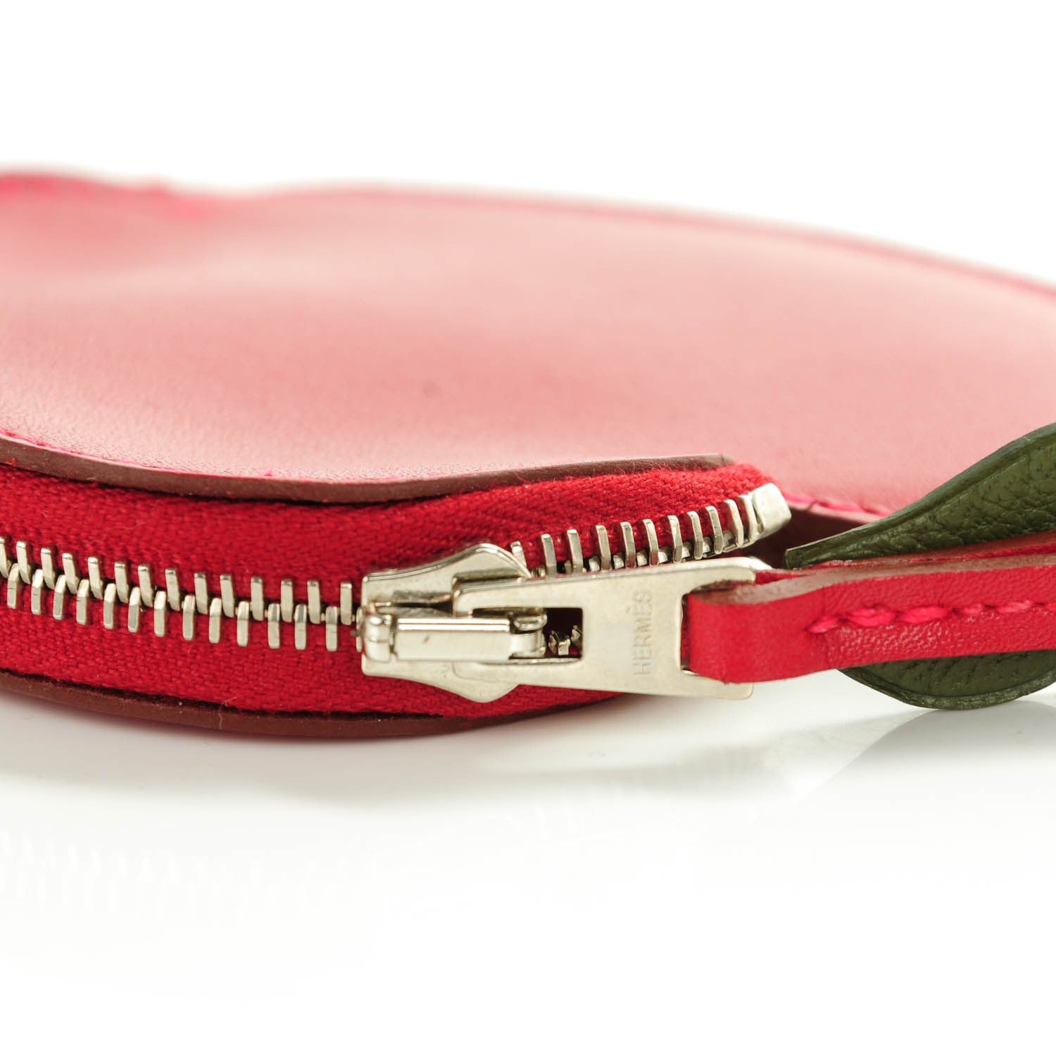 Hermes Tadelakt Tutti Frutti Pomme Coin Purse Wristlet Rouge Vif 8 of 8