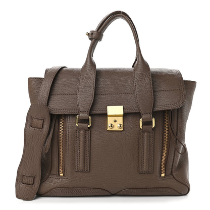 3.1 Phillip Lim Textured Calfskin Medium Pashli Satchel Taupe 1 of 13