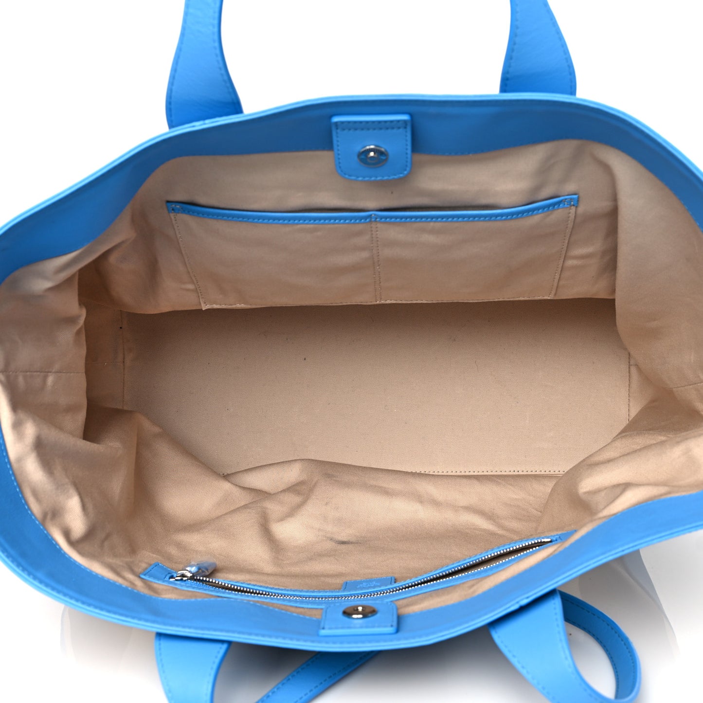 Canvas Stripe Ilse Medium Shopper Tote Blue Cobalt